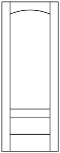 Interior - 2 Panel Flat Quarter Arch