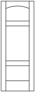 Interior - 3 Panel Flat Arch Unequal Contemporary