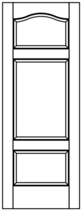 Interior - 3 Panel Raised Unequal Contemporary Eyebrow