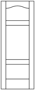 Interior - 3 Panel Flat Unequal Contemporary Eyebrow
