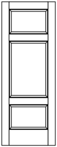 Interior - 3 Panel Raised Unequal Contemporary