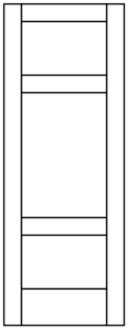 Interior - 3 Panel Flat Unequal Contemporary