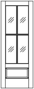 Interior - 4 Lite French over 1 Panel Raised