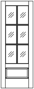 Interior - 6 Lite French over 1 Panel Raised