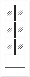 Interior - 6 Lite French over 1 Panel Flat