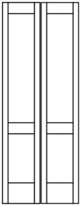 Interior - 2 Panel Flat New Traditional Bifold