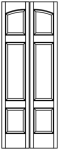 Interior - 3 Panel Raised Uncontemporary Arch Bifold