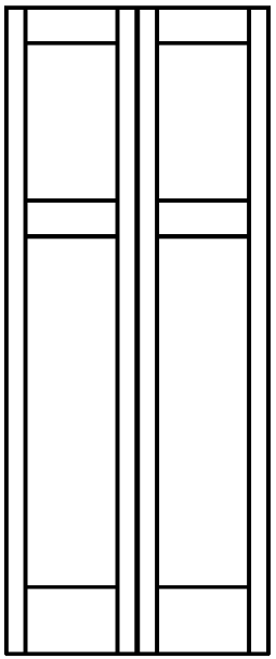 Interior - 3 Panel Flat Traditional Bifold - Woodport Doors